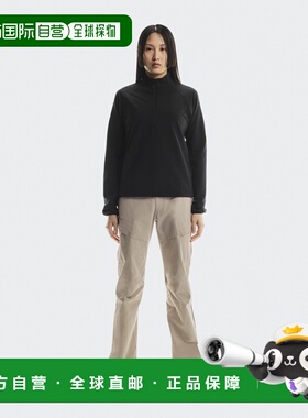 自营欧洲直邮ON昂跑 Trek系列女士黑色聚酯纤维口袋拉链上衣夹克