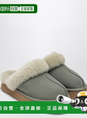 1h可退 香港直邮Ugg 女士 Disquette eather 苔绿色便鞋 1122550S