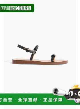 香港直邮Gabriela Hearst 女士 Steward 皮质露跟凉鞋 4238332SVC