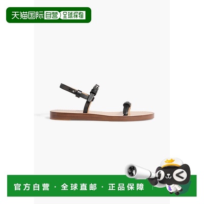 香港直邮Gabriela Hearst 女士 Steward 皮质露跟凉鞋 4238332SVC