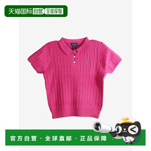 拉夫劳伦polo ralph lauren 女童短袖精梳棉小绞花针织 Polo衫