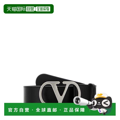 香港直邮VALENTINO 男士腰带 YT0SQ7UPC0NO CO 黑色 VLogo标志性