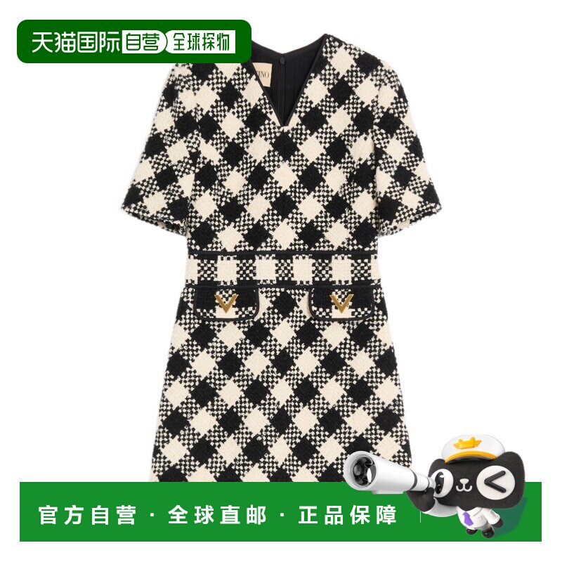 1h可退 香港直邮VALENTINO 女士连衣裙 BVAJ559WKR8E CO 花色 V
