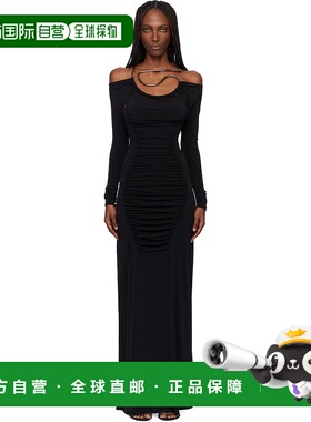 1h可退 香港直邮Coperni 女士 黑色 Cut-Out C-Logo 连衣裙 COPR2