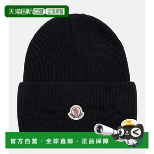 香港直邮Moncler 盟可睐 女士 罗纹针织初剪羊毛小便帽帽子针织帽