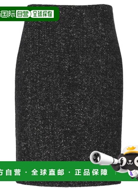 1h可退 The Row 女士 黑色羊毛毛圈半身裙 10492W421包臀