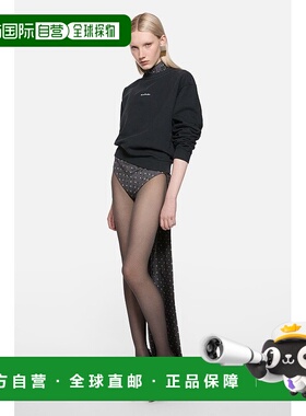 自营欧洲直邮Acne Studios  SS24女士黑色棉卫衣抓绒