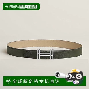 铜绿色 1h可退 男士 欧洲直邮Hermes 浅褐色小牛皮腰带32mm 爱马仕