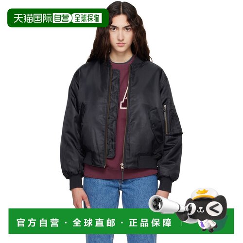 香港直邮ANINE BING 女士 黑色 Leon 飞行员夹克 A017160000