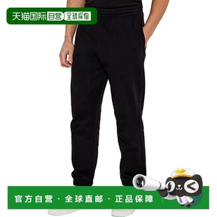 黑色棉质松紧带束脚休闲运动裤 男士 博柏丽 自营欧洲直邮Burberry