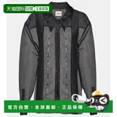 black黑色 1h可退 舒适 Nori 褶裥真丝衬衫 香港直邮KHAITE 女士