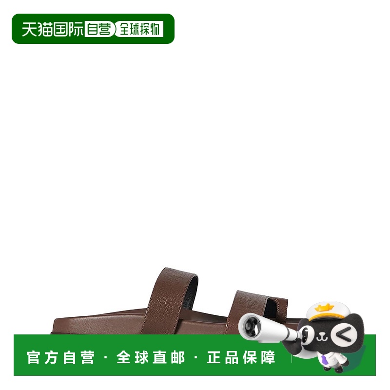 1h可退 香港直邮The Row 女士 露趾拖鞋 F1593L602 brown棕色 舒