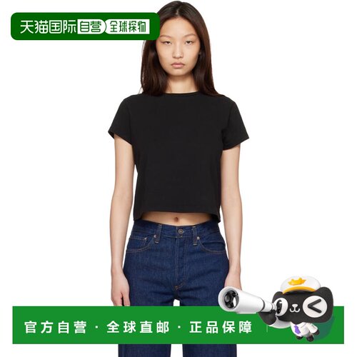 1h可退 香港直邮AGOLDE 女士 黑色 Adine Shrunken T恤 A71801507