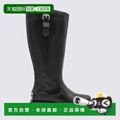 香港直邮GANNI S3022 甘尼 1h可退 女士 铆钉高筒靴 black黑色 舒