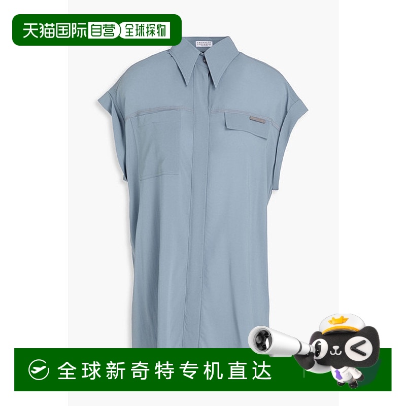 香港直邮Brunello Cucinelli 布内罗 古奇拉利 女士 串珠精饰真丝