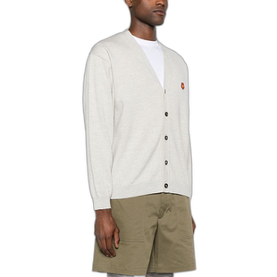 香港直邮Kenzo 高田贤三 男士 灰色毛线衫毛衣开衫 FE55CA3813LB