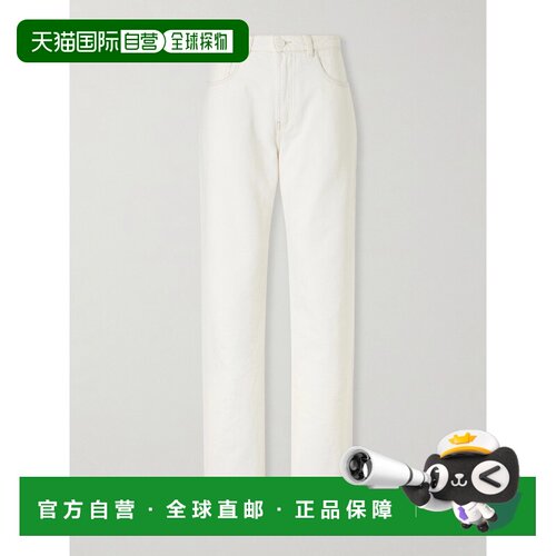 香港直邮Ami Paris 女士 中腰阔腿牛仔裤 FTR450DE0134BLANCCREME