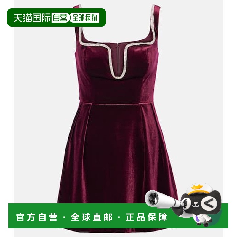 香港直邮Self-Portrait 女士 天鹅绒迷你连衣裙 red红色 舒适时尚