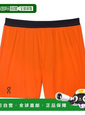 自营欧洲直邮ON昂跑 PERFORMANCE男士焰红色再生聚酰胺弹性腰带短