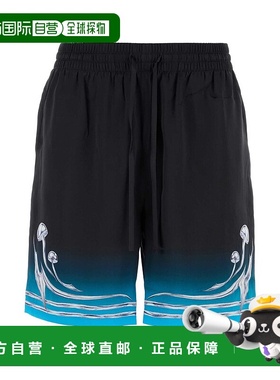 香港直邮Casablanca 男士 印花缎面百慕大短裤 MAW25TR01204BLADE