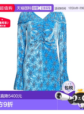 1h可退 香港直邮Rabanne 女士 短款连衣裙 blue蓝色 舒适时尚