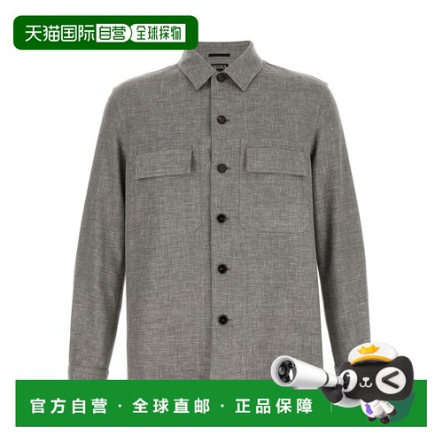 香港直邮ZEGNA 男士衬衫 UHV22A3SOT6BN08262 SS2026 浅棕色