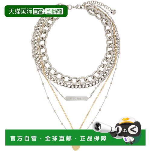 1h可退 香港直邮Rabanne 女士 叠层项链 26HBB0553MET983M042SILV