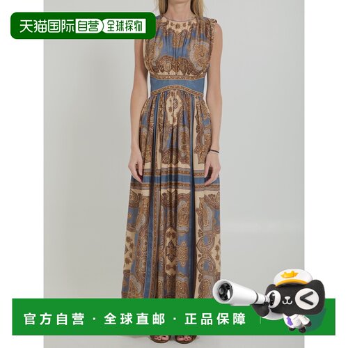 香港直邮ZIMMERMANN 女士连衣裙  AW2026蓝色长裙 5514DSS263DBPL