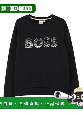 1h可退 香港直邮BOSS 波士 男童 卫衣童装 J52349K09B black黑色