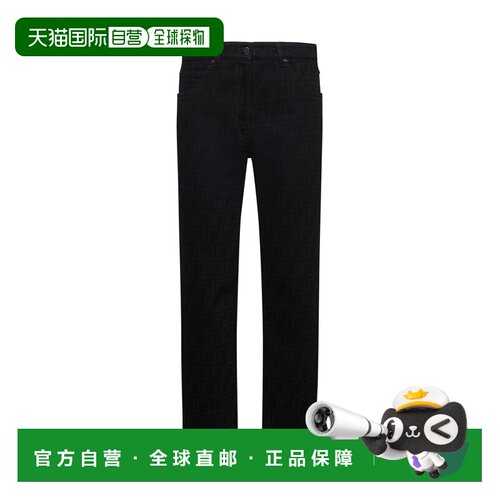 1h可退 香港直邮FENDI 女士牛仔裤 FLP851AT1BF0GME SS2026 黑色