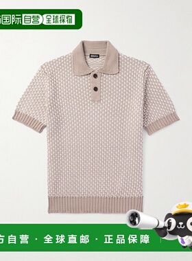 Zegna 杰尼亚 男士 丝质棉麻混纺Polo衫 UFF53A9C32250亚