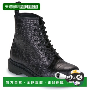 欧洲直邮Dr. Martens马丁博士女鞋靴子1460 Croco 8 Eye Boot Bla