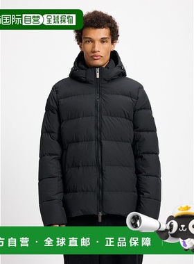 自营欧洲直邮Pyrenex Spoutnic黑色羽绒服 带可拆卸帽子