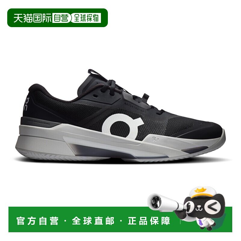 自营欧洲直邮On昂跑 THE ROGER Pro Fire男士黑色/灰色网布网球鞋