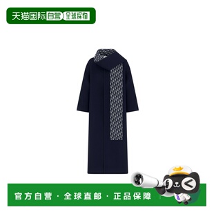 自营1h可退 女士蓝色羊毛大衣 欧洲直邮Dior迪奥