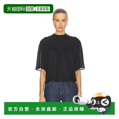 1h可退 香港直邮NILI LOTAN 女士 Lucie 衫 13283W30 black黑色