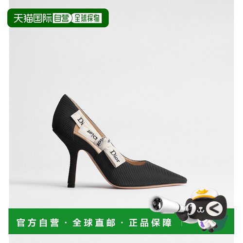 自营欧洲直邮Dior迪奥 J'A女士织物黑色高跟鞋单鞋【付后1h可退】