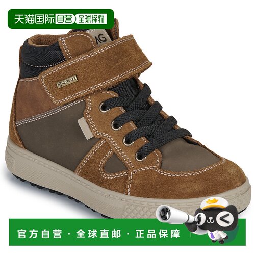 欧洲直邮Primigi  男孩鞋子 高帮板鞋 冬天 棕色 BARTH 28 GTX