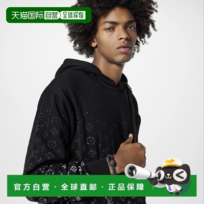 自营1h可退 欧洲直邮LV路易威登 男士黑色黄铜/帆布手链时尚高级