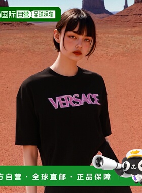 香港直邮Versace 印花徽标T恤 10081741A06534短袖