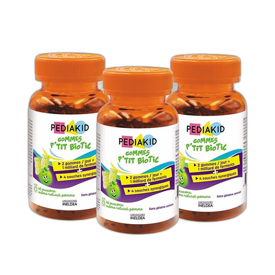 欧洲直邮Pediakid佩迪克儿童肠胃益生菌调理软糖60粒x3调节肠道菌