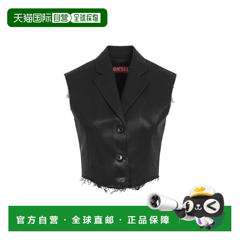 1h可退 香港直邮DIESEL 女士马甲 A164120NKBV004 SS2024 黑色 Di
