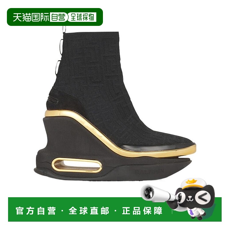 香港直邮Balmain 袜式高跟运动鞋 YN1VH694TKEP