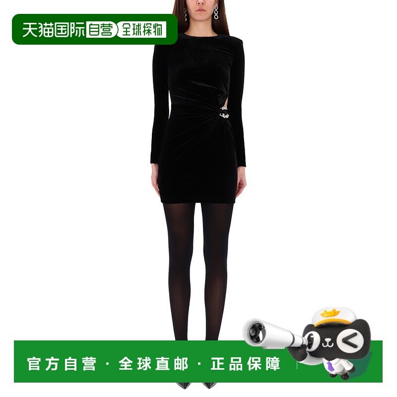 1h可退 香港直邮Self-Portrait 女士 迷你天鹅绒连衣裙 AW25128SB