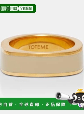 1h可退 香港直邮TOTÊME 女士 18kt 标志镀金戒指 metal金属色 舒