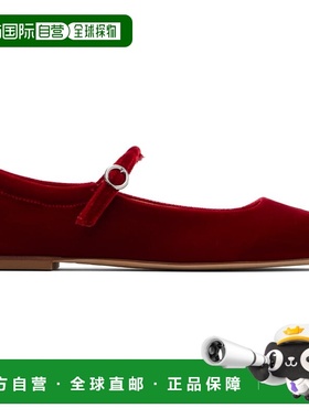 香港直邮aeyde 女士 酒红色 Uma Velvet 玛丽珍鞋 A11FLRAZS08FL2