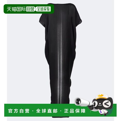 香港直邮rick owens 瑞克 欧文斯 女士 Dagger 印花缎面长款连衣