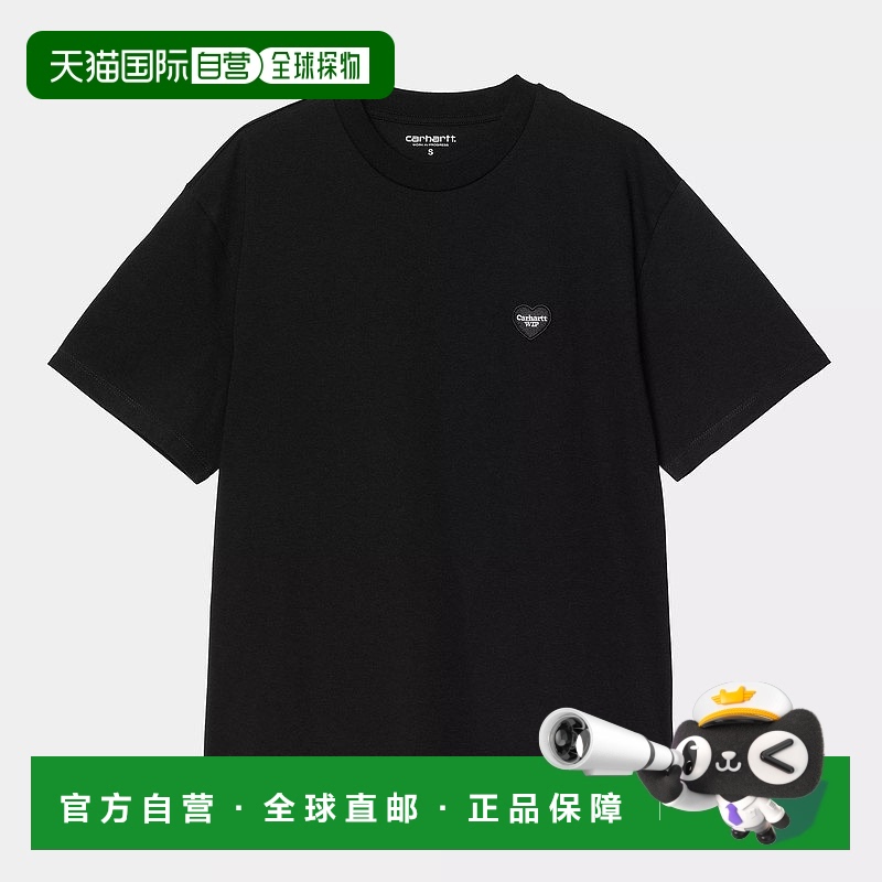 自营欧洲直邮Carhartt Wip 女士黑色棉短袖T恤女款针织