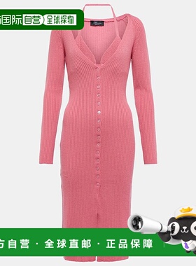 1h可退 香港直邮Blumarine 蓝色情人 女士 dress 罗纹羊毛文胸 00