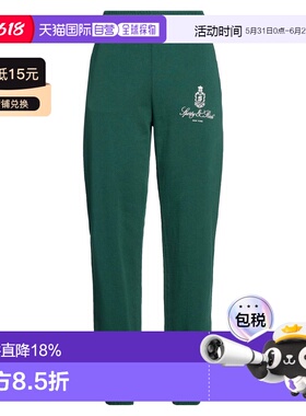 香港直邮SPORTY & RICH 女士 运动裤 GREEN绿色 时尚舒适休闲裤